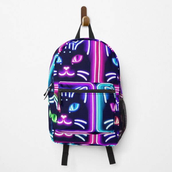 Item preview, ✨ Neon Cat Faces - Psychedelic Colorful Aesthetic ✨ designed and sold by WakeUpYourBrain.