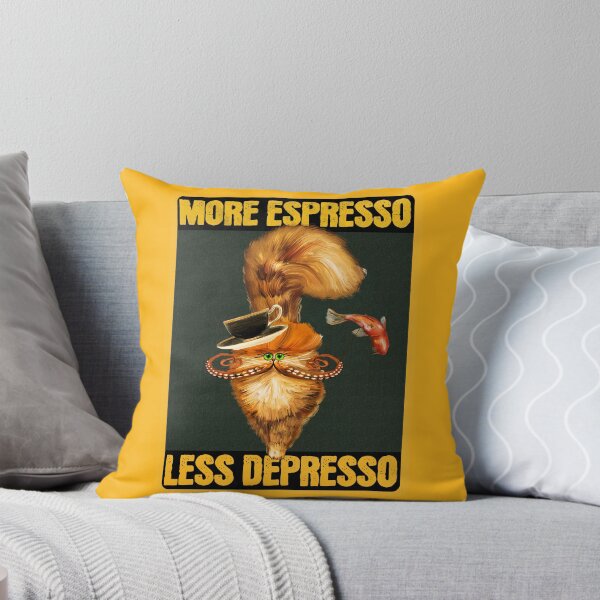 Item preview, More Espresso Less Depresso - Orange - Funny Coffee Orange Cat Gift designed and sold by InkyGenies.