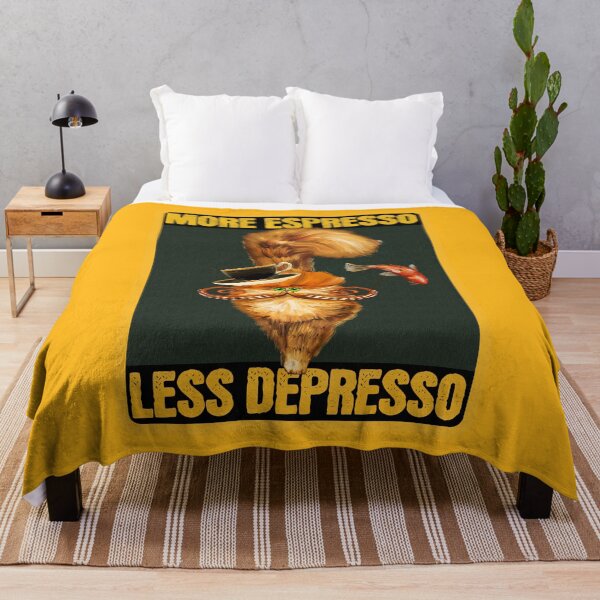 Item preview, More Espresso Less Depresso - Orange - Funny Coffee Orange Cat Gift designed and sold by InkyGenies.