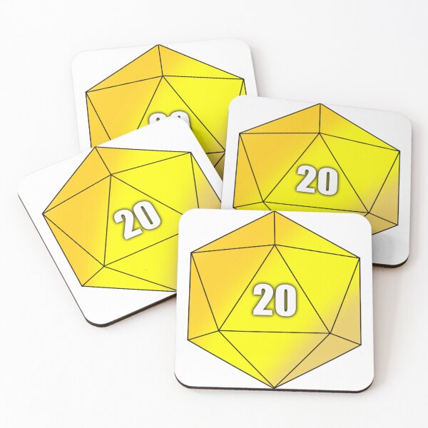 Item preview, D20 Yellow designed and sold by Whylimecreates.