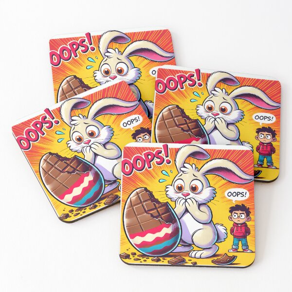 Item preview, Oops! Easter Bunny Caught – Funny Cartoon - Add humor to your Easter with this fun design! designed and sold by Simple_Lines2025.