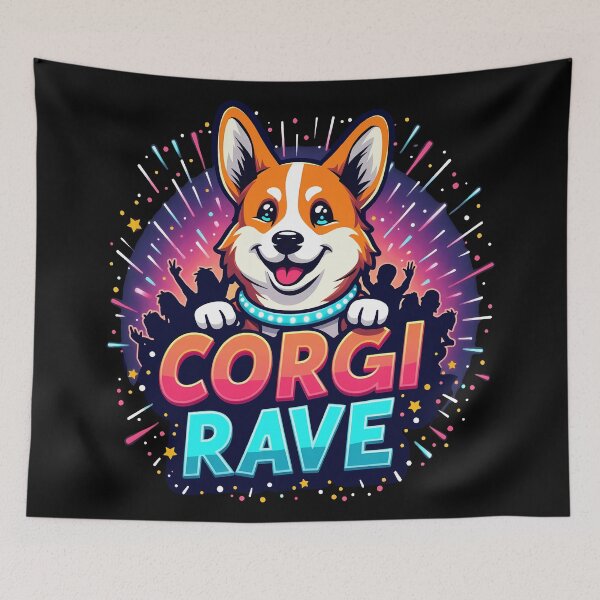 Item preview, Corgi Rave designed and sold by zoughlal.
