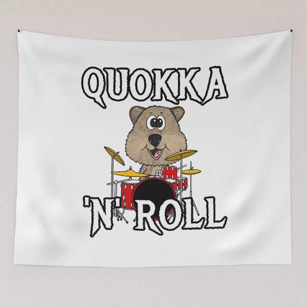 Item preview, Quokka 'N' Roll, Drummer Drum Kit Musician Australian designed and sold by doodlerob.