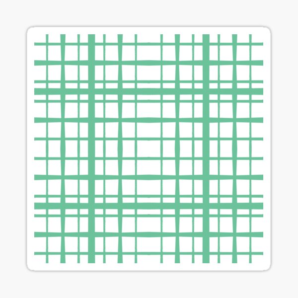 Item preview, Green Minimalist Hand-Drawn Plaid Grid designed and sold by Klock & Bloom.