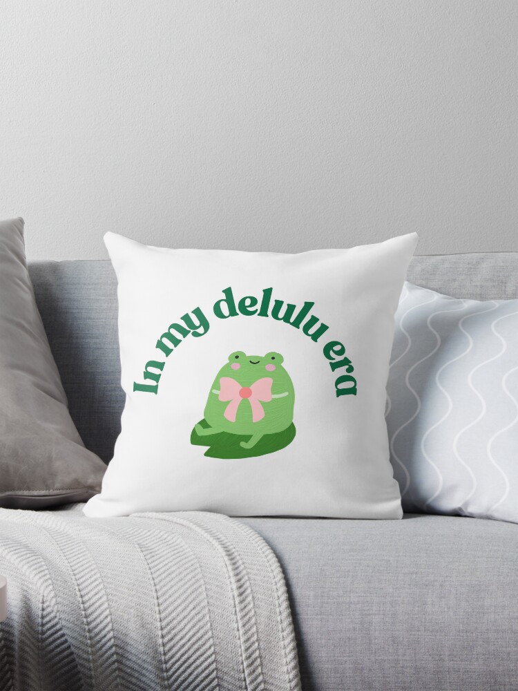 Thumbnail 1 of 4, Pillow, In my delulu era designed and sold by koticmak.
