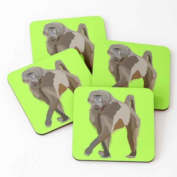 Item preview, C is for Chacma Baboon,Chacma Baboon Illustration – Primate Art for Wildlife and Nature Lovers designed and sold by PrettylittlepastelUk.