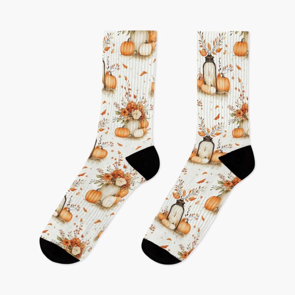 Item preview, autumn decorations with lantern pumpkins and florals designed and sold by PoppyLaneStudio.