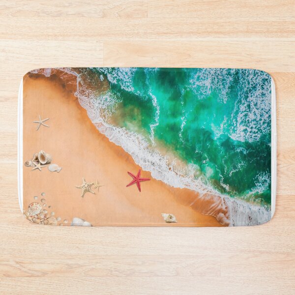 Item preview, Serene Beach Escape Bath Mat designed and sold by PimiArt.