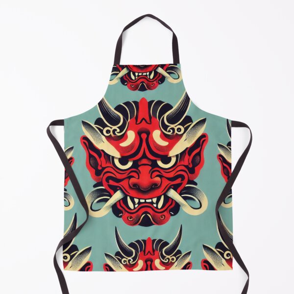 Item preview, Red Oni on Blue Harmony designed and sold by BobArtGallery.