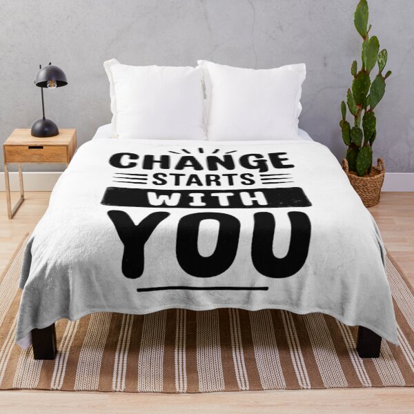 Item preview, Change Starts With You, Motivational Quote, Inspirational Typography designed and sold by DARK_NOVA.