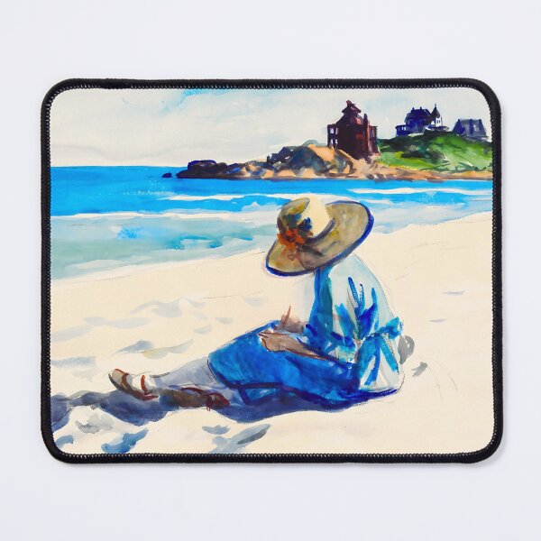 Item preview, Jo Sketching At Good Harbour Beach By Edward Hopper Classic designed and sold by irynaartbyim.