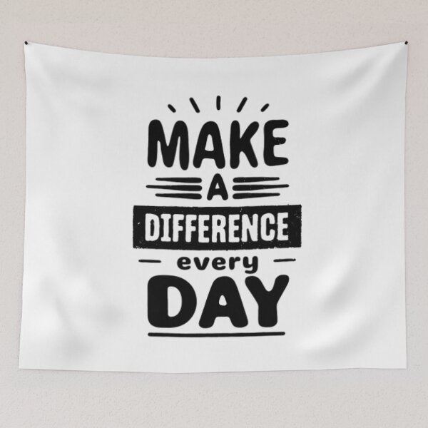 Item preview, Make a Difference Every Day, Motivational Quote, Inspirational Typography designed and sold by DARK_NOVA.