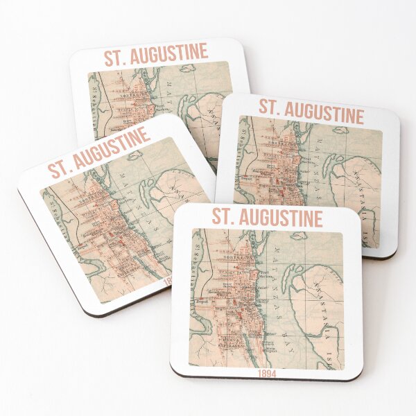 Item preview, St. Augustine around 1894: Vintage city map for local patriots and Florida fans designed and sold by RetroTraveller.