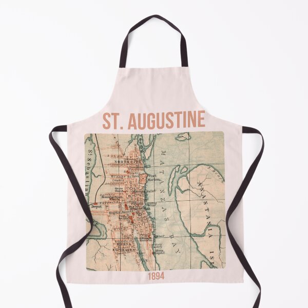 Item preview, St. Augustine around 1894: Vintage city map for local patriots and Florida fans designed and sold by RetroTraveller.