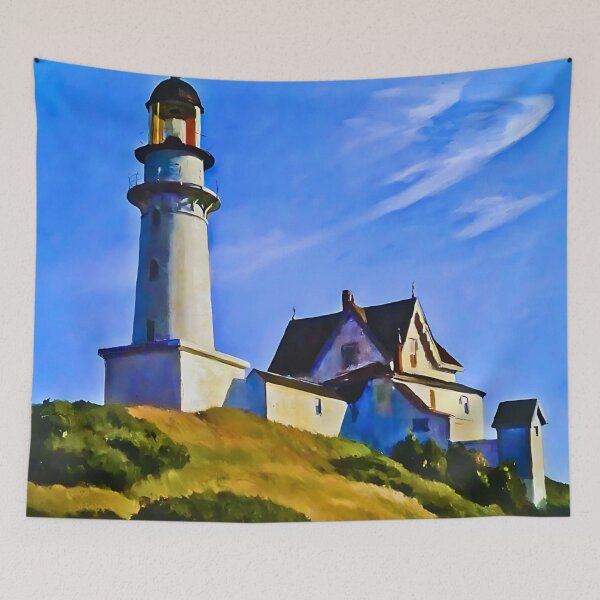 Item preview, The Lighthouse At Two Ights Edward Hopper Painting designed and sold by irynaartbyim.