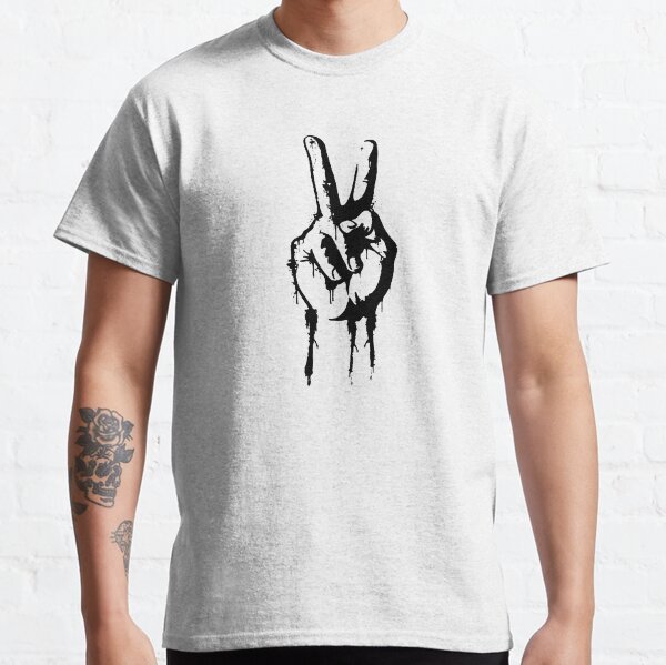 Item preview, Peace hand gesture, distressed peace, peace sign designed and sold by NostalgicSpirit.