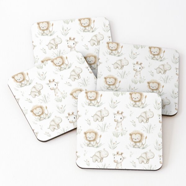 Item preview, pastel watercolour African animal print designed and sold by PoppyLaneStudio.