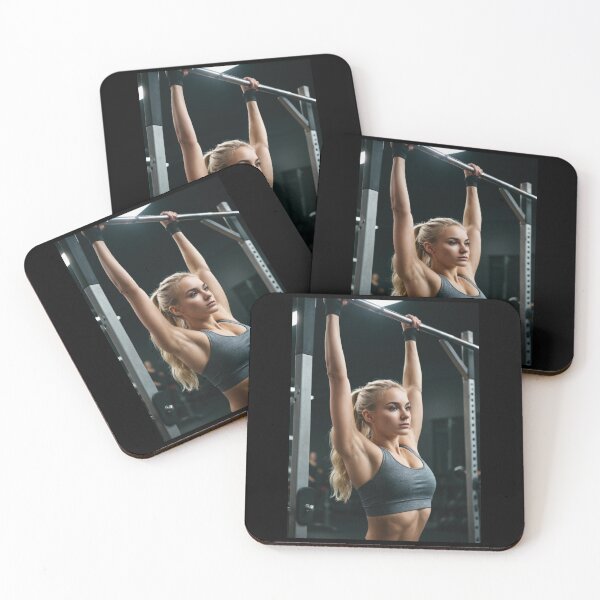 Item preview, Gym Girl Doing Pull-Up, Women's Workout Motivation designed and sold by chantastical.