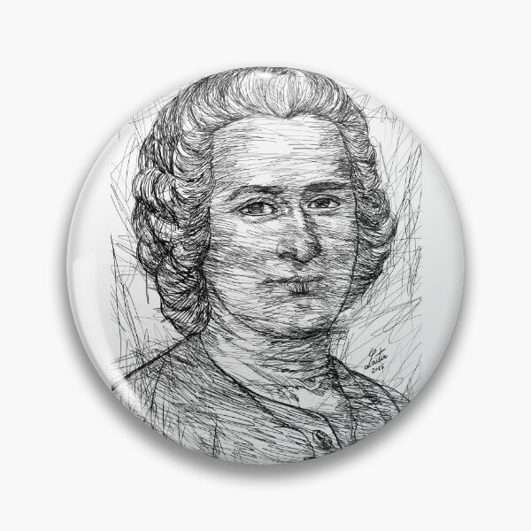 Artikelvorschau, JEAN-JACQUES ROUSSEAU Tuscheportrait entworfen und verkauft von lautir.