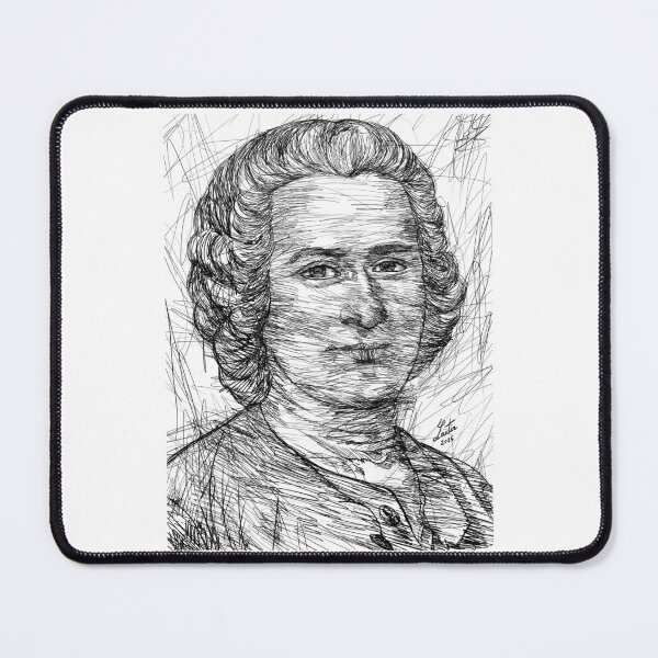 Item preview, JEAN-JACQUES ROUSSEAU ink portrait designed and sold by lautir.