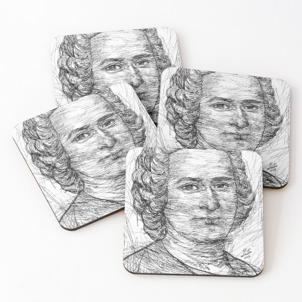 Item preview, JEAN-JACQUES ROUSSEAU ink portrait designed and sold by lautir.