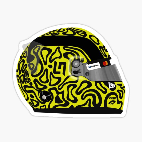 Vista previa del artículo con la obra «Casco Lando Norris 2025», diseñado y vendido por Pink Polar F1.
