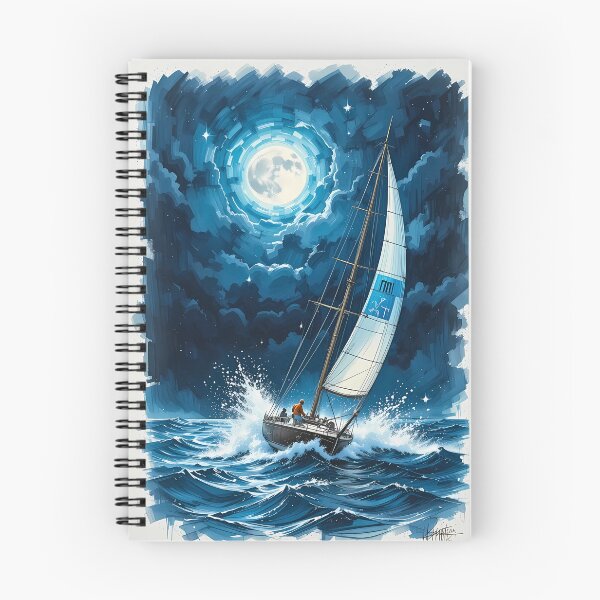 Item preview, Moonlit Voyage Through Tempestuous Waves and Midnight Dreams designed and sold by BorgSpareParts.