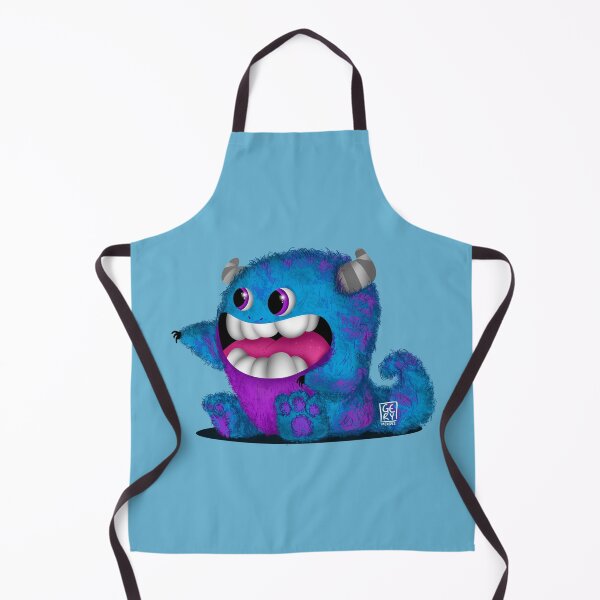 Artikelvorschau, süßes blaues und violettes Monster (Version mit blauem Hintergrund) entworfen und verkauft von GeryMendezShop.