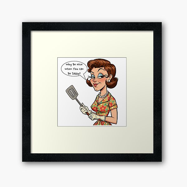 Item preview, Vintage Sarcastic Housewife | Humorous and Retro-Inspired Graphic designed and sold by Tw1nsAIArt.