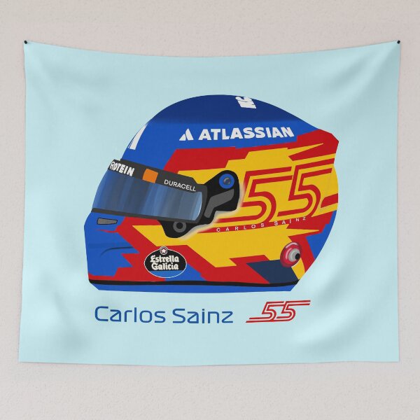 Item preview, Carlos sainz formula one 2025 Helmet designed and sold by Pink Polar F1.