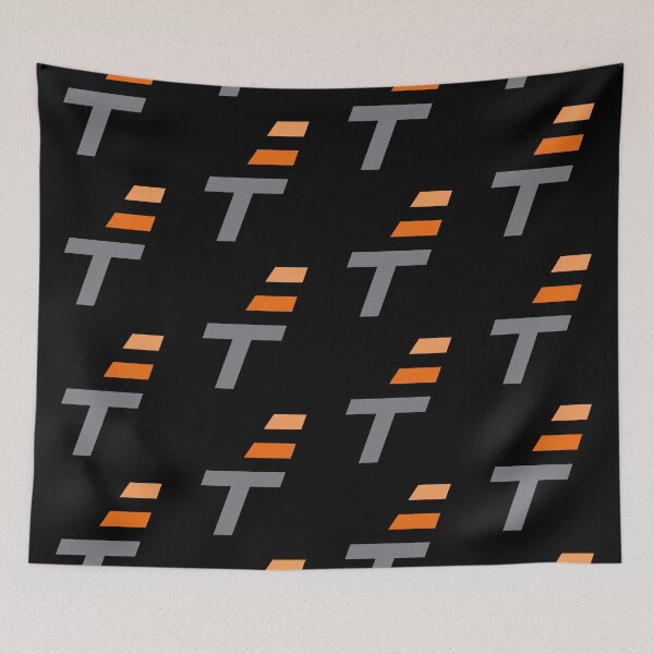 Item preview, Letter T for telecommunication Wi Fi signals technology art on Black color back designed and sold by Wiggly Lines.
