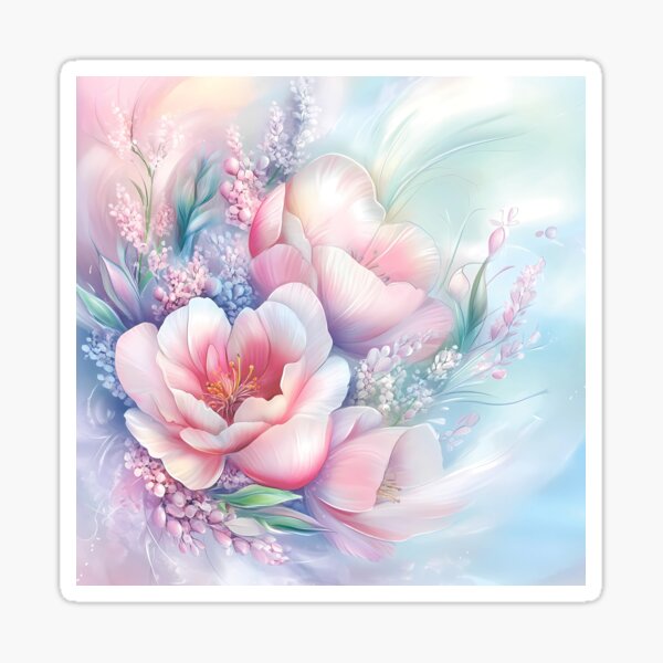 Item preview, Floral pattern. Flowers in pastel colors. Peonies. designed and sold by MagelliShop.