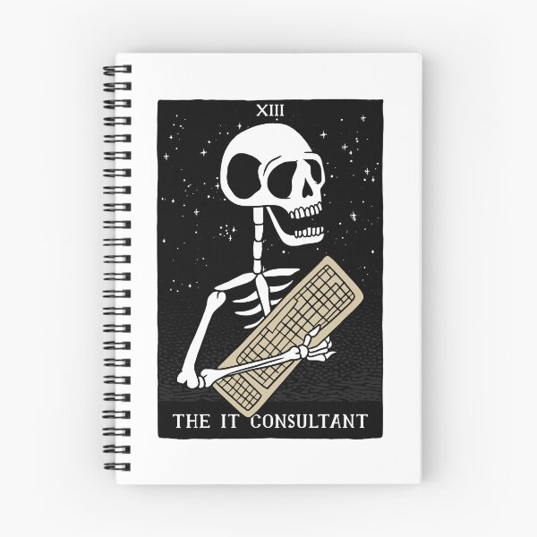 Item preview, funny tarot card - The IT consultant (black on white) designed and sold by LiveForever.
