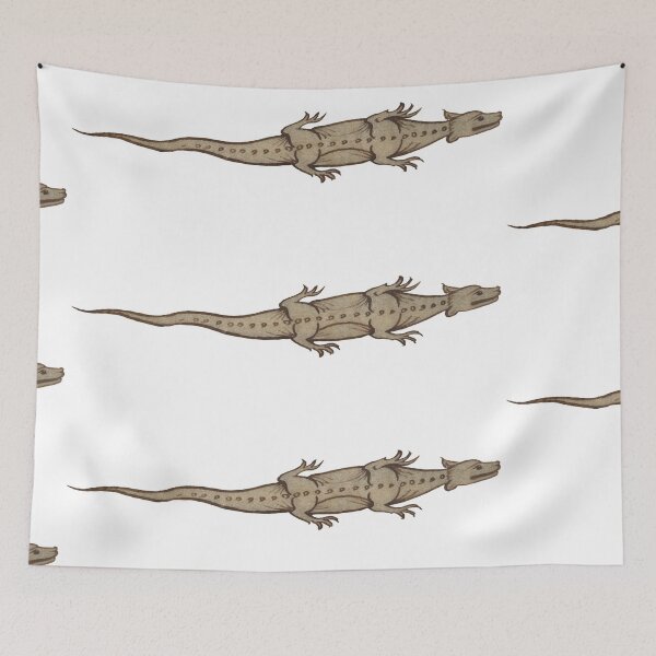 Item preview, Medieval illustration of a lizard, horizontal designed and sold by IllmadeErrant.