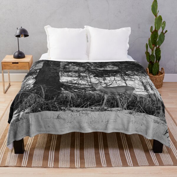 Item preview, Under the spruce. Roe deer bw designed and sold by Jouko Lehto Photography.