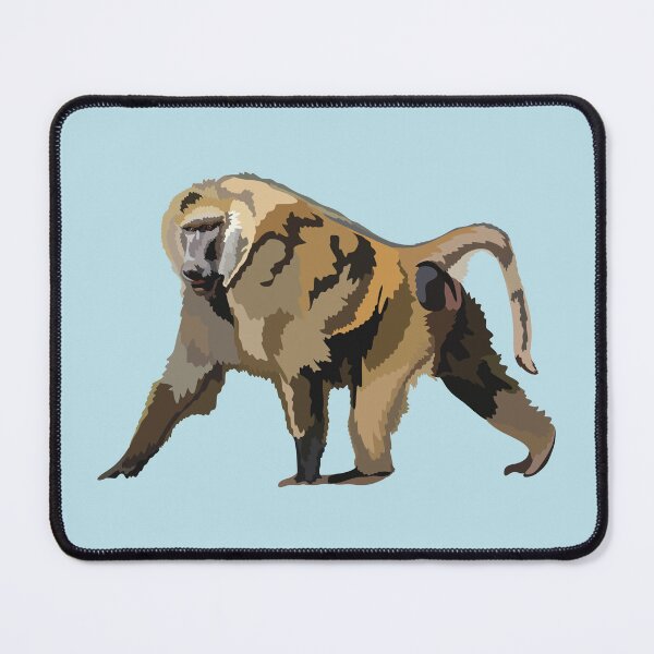 Item preview, O is for Olive Baboon , Olive Baboon – African Savanna Primate Wildlife Illustration designed and sold by PrettylittlepastelUk.