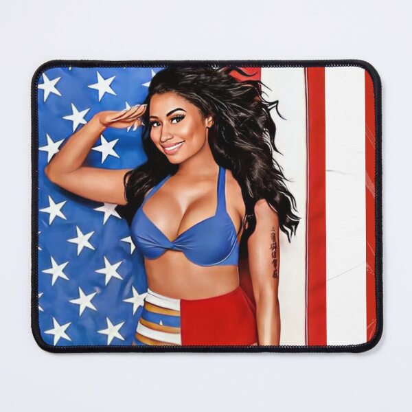 Item preview, Patriotic Baddie Pin-Up Art – USA Flag Beauty designed and sold by Zuriel Hargrove.
