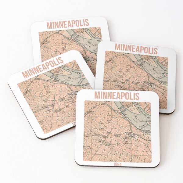 Item preview, Minneapolis around 1894: Vintage city map for local patriots and Minnesota fans designed and sold by RetroTraveller.