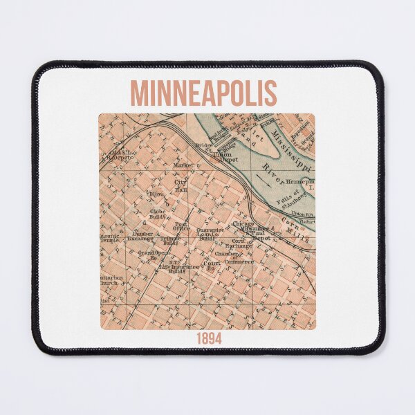 Item preview, Minneapolis around 1894: Vintage city map for local patriots and Minnesota fans designed and sold by RetroTraveller.