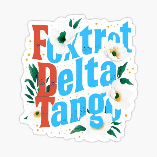Item preview, Foxtrot Delta Tango - Floral Subtle FDT  designed and sold by BeeFlow.
