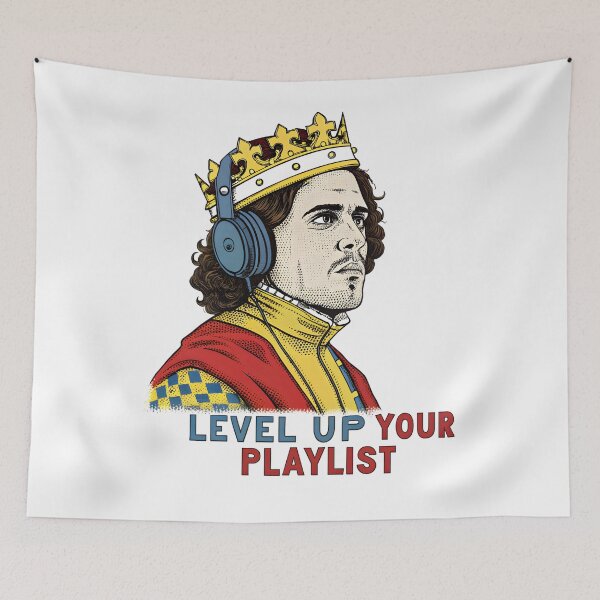Item preview, Royal Remix: King Charles Headphones Funny Pop Art designed and sold by AnnDesignStudio.