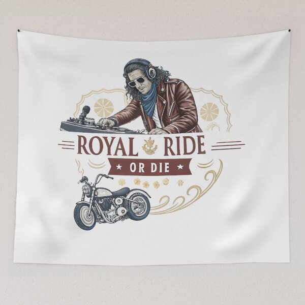 Item preview, Royal Ride or Die: King Charles DJ Biker Tee designed and sold by AnnDesignStudio.
