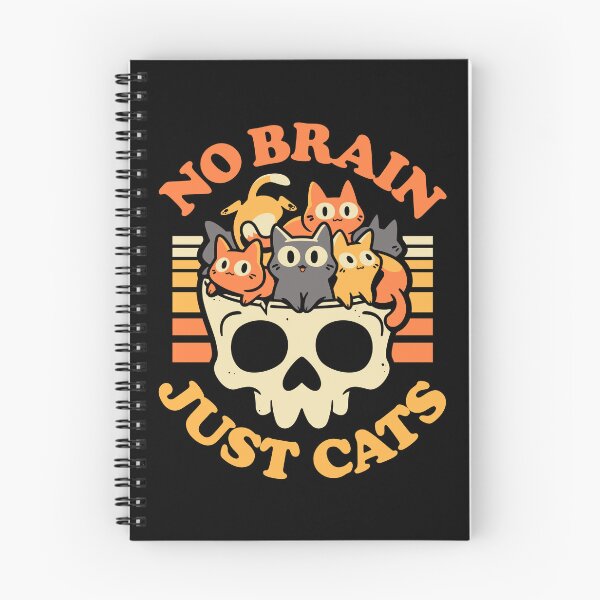Item preview, No Brain Just Cats - Happy Kittens Skull designed and sold by Snouleaf.