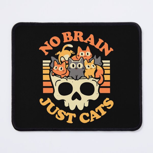 Item preview, No Brain Just Cats - Happy Kittens Skull designed and sold by Snouleaf.