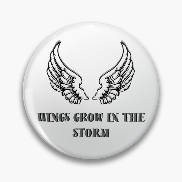 Item preview, Wings Grow in the Storm – Powerful Minimalist Wing Design designed and sold by PurelyDesign.