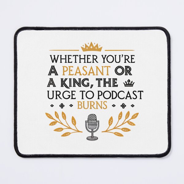 Item preview, Royal Podcast Urge - Funny Vintage Microphone Crown T-Shirt designed and sold by AnnDesignStudio.