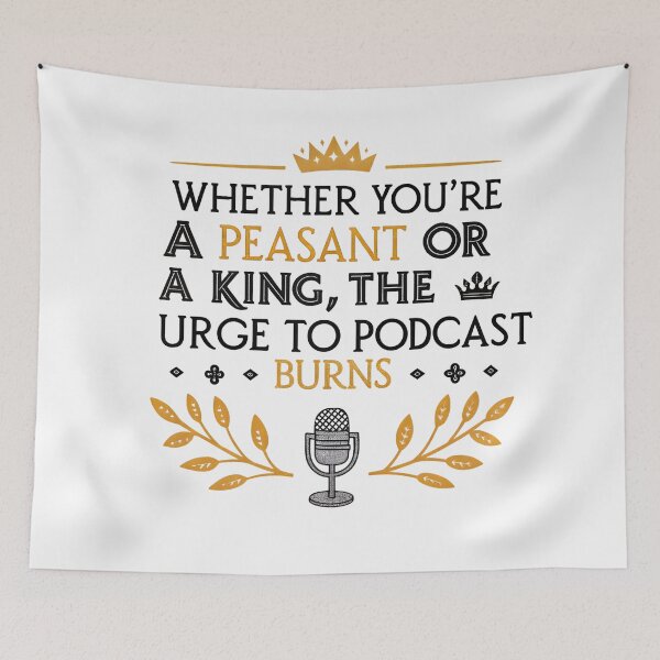 Item preview, Royal Podcast Urge - Funny Vintage Microphone Crown T-Shirt designed and sold by AnnDesignStudio.