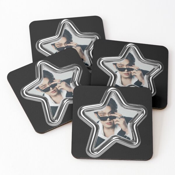 Item preview, Kpop ATEEZ Mingi Chrome Y2k Heart designed and sold by StarBunnyDesign.