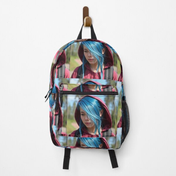 Item preview, Edgy & Outdoors, Self-Discovery, Artistic Expression, and Mental Clarity Wind in Her Hair: Blue Hair & Autumn Vibes, Moody & Bold designed and sold by TreatLLC.