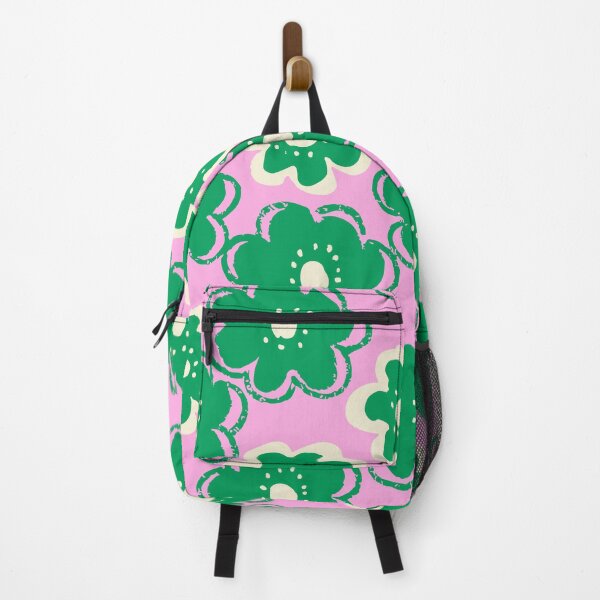 Item preview, Playful Hand-Drawn Retro Pink and Green Floral Pattern designed and sold by OpalEllery.
